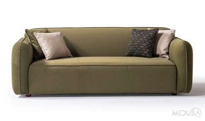 Medusa Home Mobilya - Rocco Yeşil Üçlü Koltuk