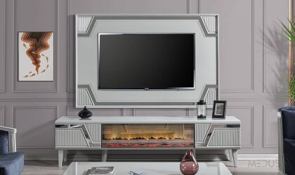 Medusa Home - Rodessa Luxury Şömineli Tv Ünitesi Medusa Home - Rodessa Luxury Şömineli Tv Ünitesi