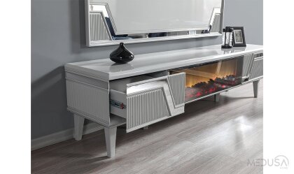 Medusa Home Mobilya - Rodessa Luxury Şömineli Tv Ünitesi