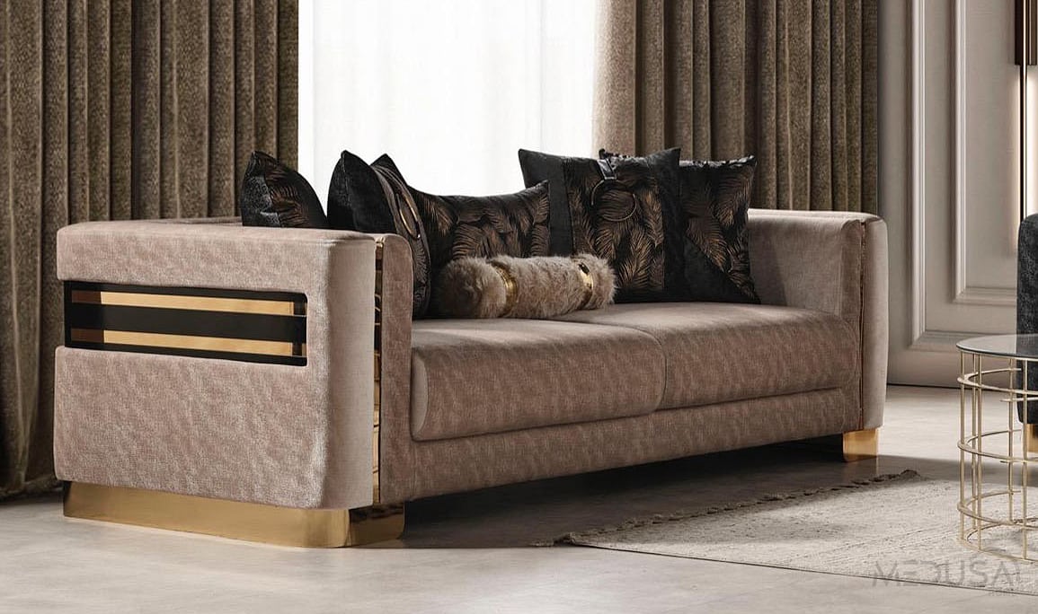 Medusa Home Mobilya - Rolex Luxury Üçlü Koltuk