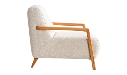 Medusa Home Mobilya - Rolexa Ahşap Beyaz Berjer