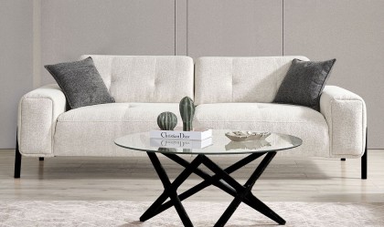 Medusa Home - Rolexa Beyaz Üçlü Koltuk Medusa Home - Rolexa Beyaz Üçlü Koltuk
