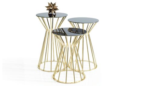 Medusa Home - Roma Gold Zigon Sehpa Medusa Home - Roma Gold Zigon Sehpa