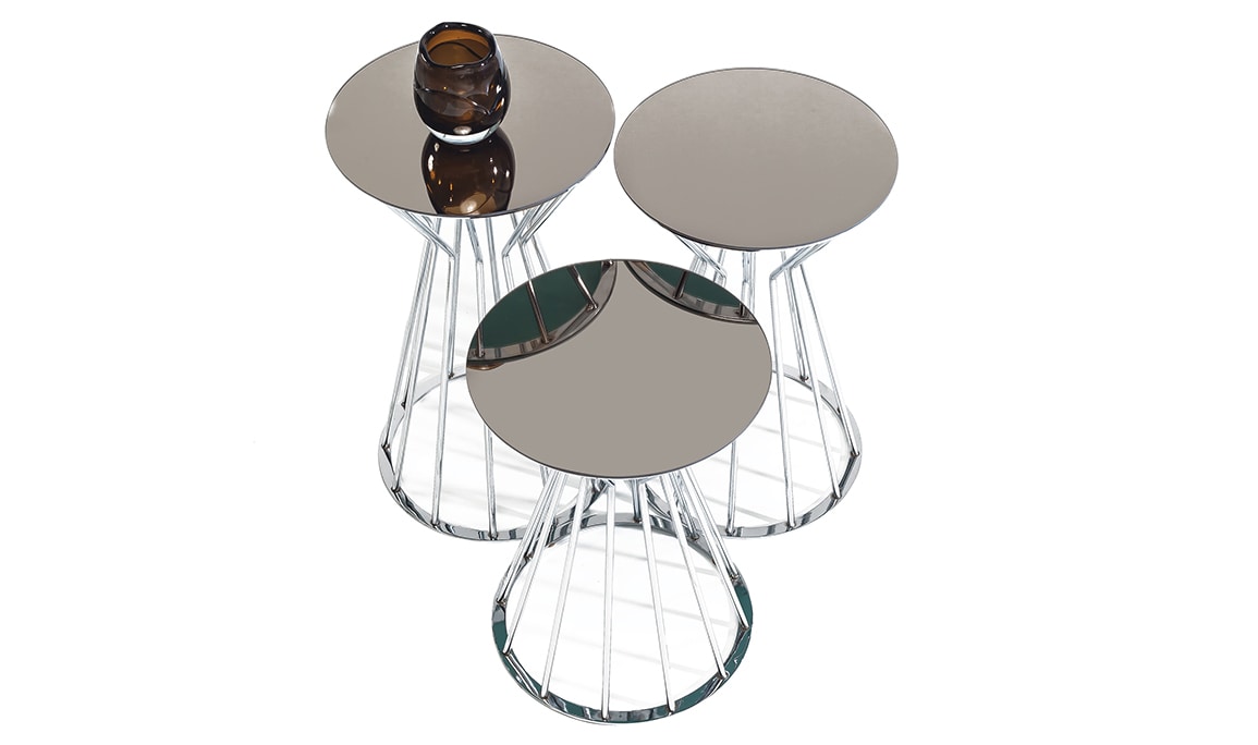 Medusa Home Mobilya - Roma Silver Zigon Sehpa