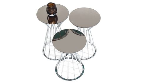 Medusa Home Mobilya - Roma Silver Zigon Sehpa