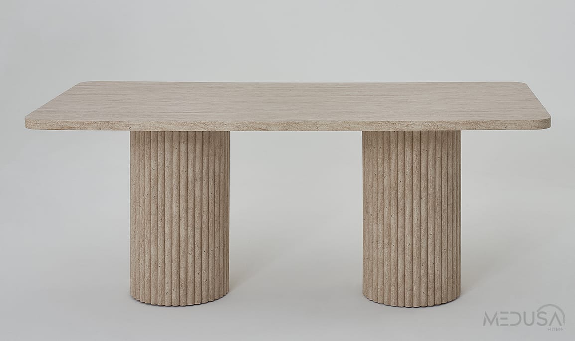 Medusa Home Mobilya - Roma Traverten Yemek Odası