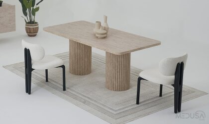 Medusa Home Mobilya - Roma Traverten Yemek Odası