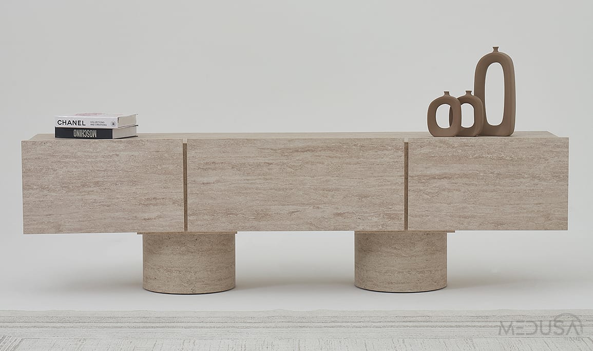 Medusa Home Mobilya - Roma Traverten Yemek Odası