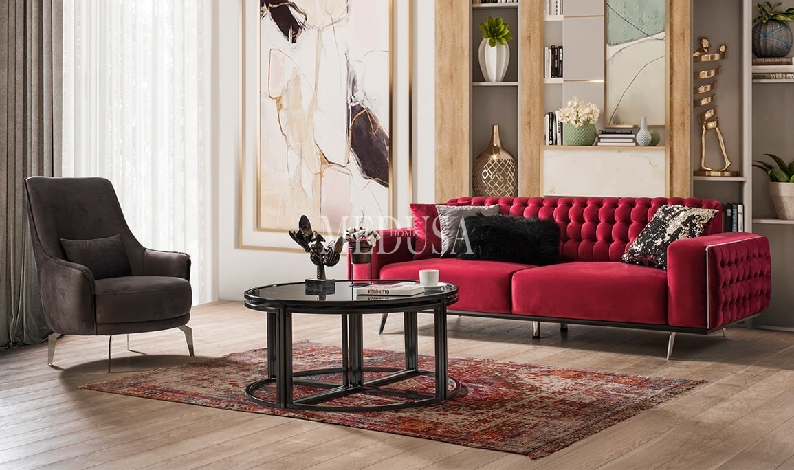 Medusa Home Mobilya - Romel Koltuk Takımı Metal Ayak