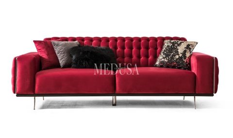Medusa Home - Romel Üçlü Koltuk 02 Metal Ayak Medusa Home - Romel Üçlü Koltuk 02 Metal Ayak