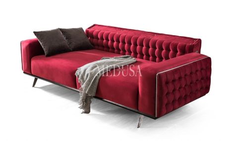 Medusa Home Mobilya - Romel Üçlü Koltuk 02 Metal Ayak
