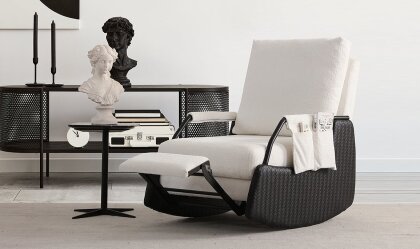 Medusa Home Mobilya - Rosenya Sallanır Siyah Berjer