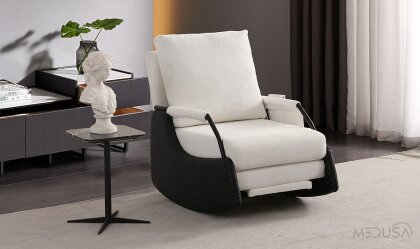 Medusa Home Mobilya - Rosenya Sallanır Siyah Berjer