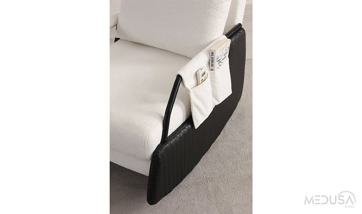 Medusa Home Mobilya - Rosenya Sallanır Siyah Berjer