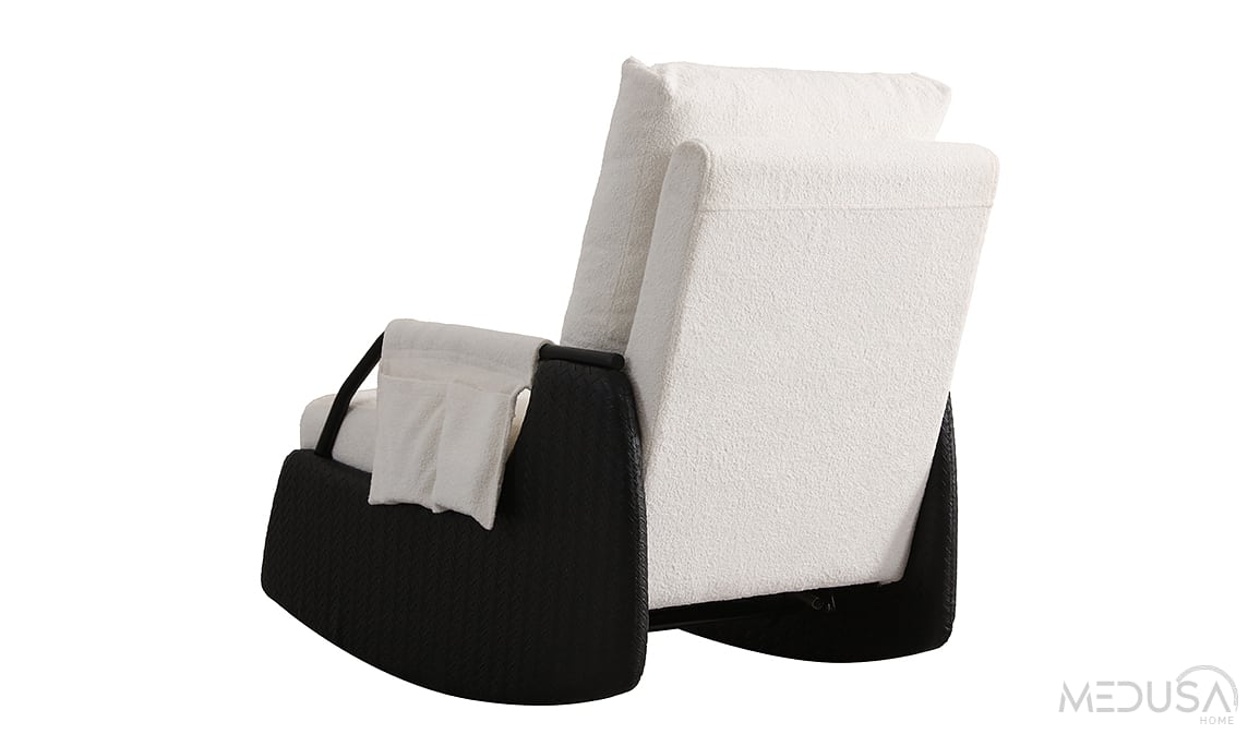 Medusa Home Mobilya - Rosenya Sallanır Siyah Berjer