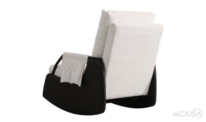 Medusa Home Mobilya - Rosenya Sallanır Siyah Berjer