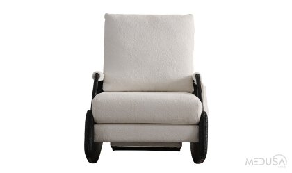 Medusa Home Mobilya - Rosenya Sallanır Siyah Berjer