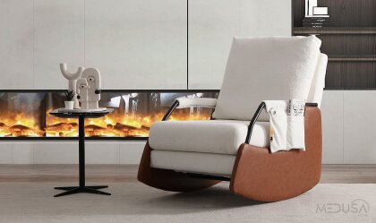 Medusa Home Mobilya - Rosenya Sallanır Taba Berjer