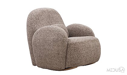Medusa Home Mobilya - Rosso Sallanır Kahve Berjer