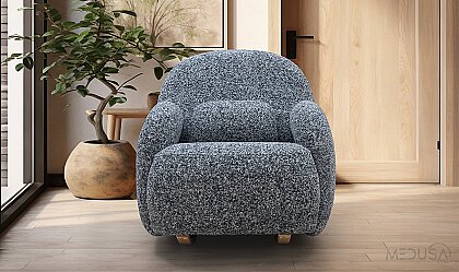 Medusa Home Mobilya - Rosso Sallanır Mavi Berjer