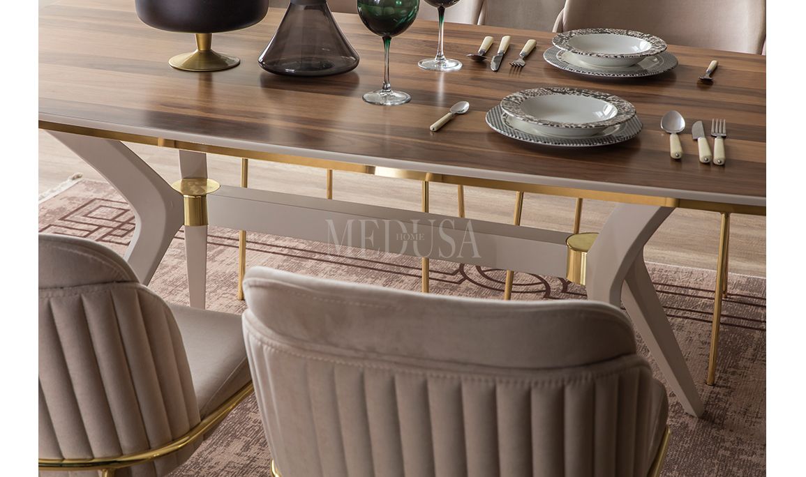 Medusa Home Mobilya - Royal Gold Yemek Masası