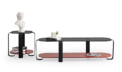 Medusa Home Mobilya - Royal Kırmızı Sehpa Seti