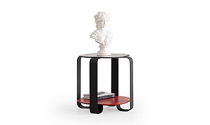 Medusa Home Mobilya - Royal Kırmızı Yan Sehpa