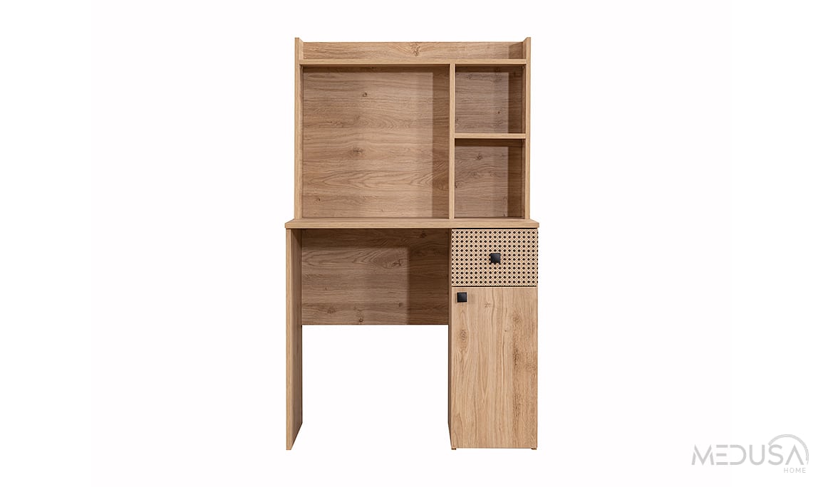 Medusa Home Mobilya - Rustik Kitaplıklı Çalışma Masası