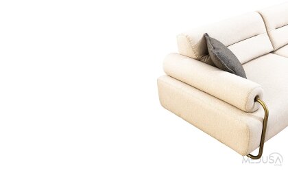 Medusa Home Mobilya - Sable Krem Üçlü Koltuk