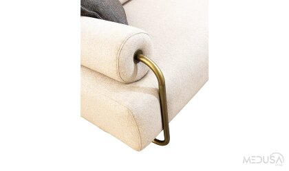 Medusa Home Mobilya - Sable Krem Üçlü Koltuk