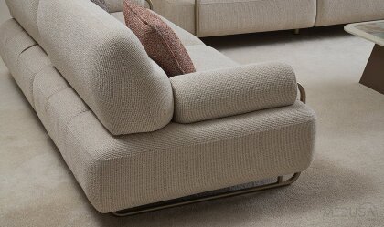 Medusa Home Mobilya - Sable Krem Üçlü Koltuk