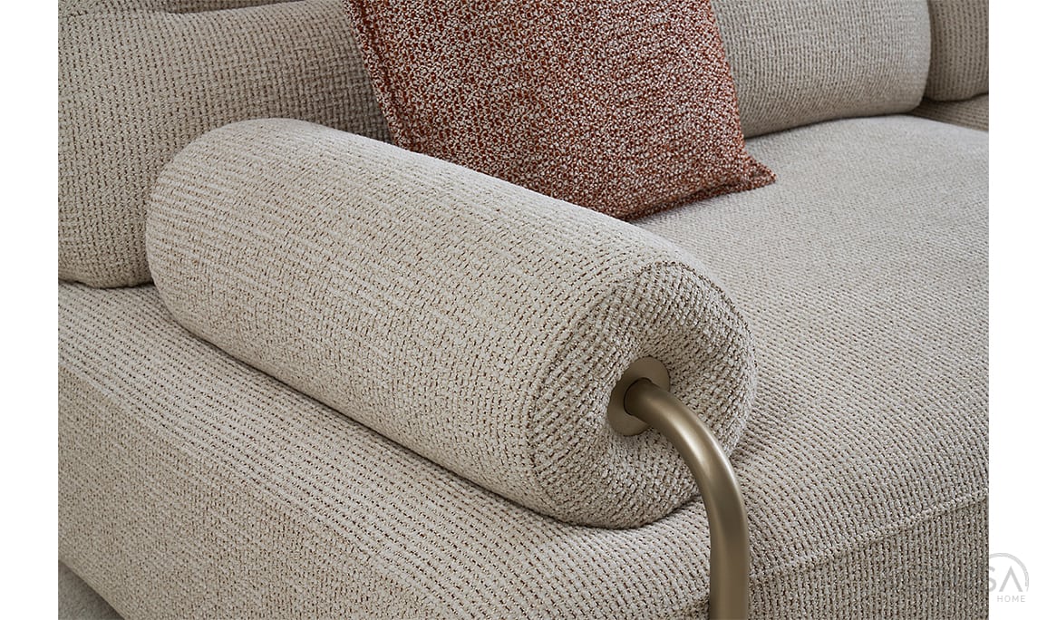 Medusa Home Mobilya - Sable Krem Üçlü Koltuk