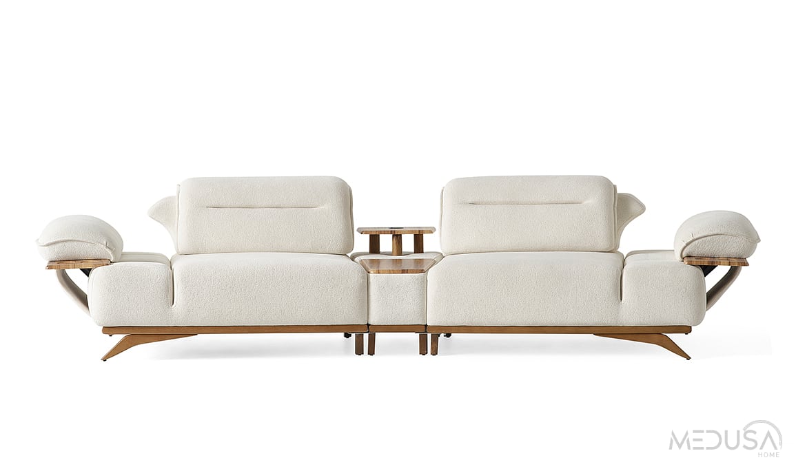 Medusa Home Mobilya - Safir Sehpalı Üçlü Koltuk