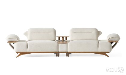 Medusa Home Mobilya - Safir Sehpalı Üçlü Koltuk