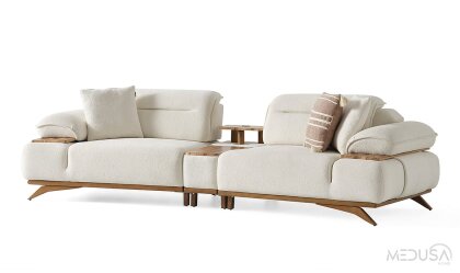Medusa Home Mobilya - Safir Sehpalı Üçlü Koltuk
