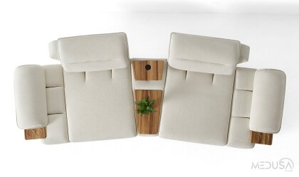 Medusa Home Mobilya - Safir Sehpalı Üçlü Koltuk