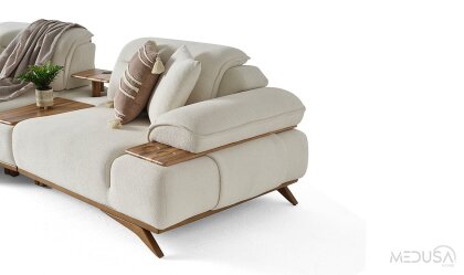 Medusa Home Mobilya - Safir Sehpalı Üçlü Koltuk