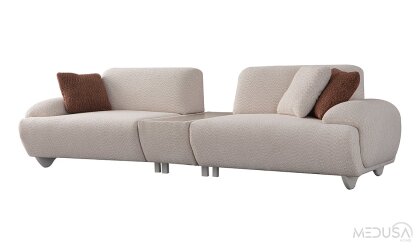 Medusa Home Mobilya - Saga Sehpalı Üçlü Koltuk