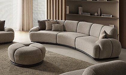 Medusa Home Mobilya - Salda Kavisli Koltuk Takımı 4+3+1