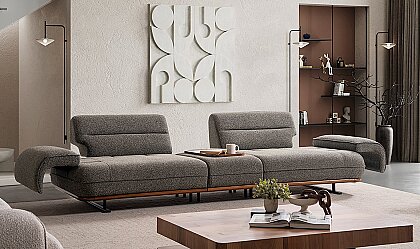 Medusa Home Mobilya - Salerno Sehpalı Üçlü Koltuk