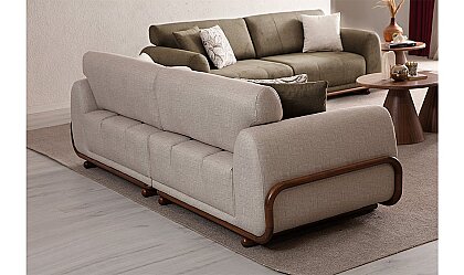 Medusa Home Mobilya - San Diego Krem Üçlü Koltuk