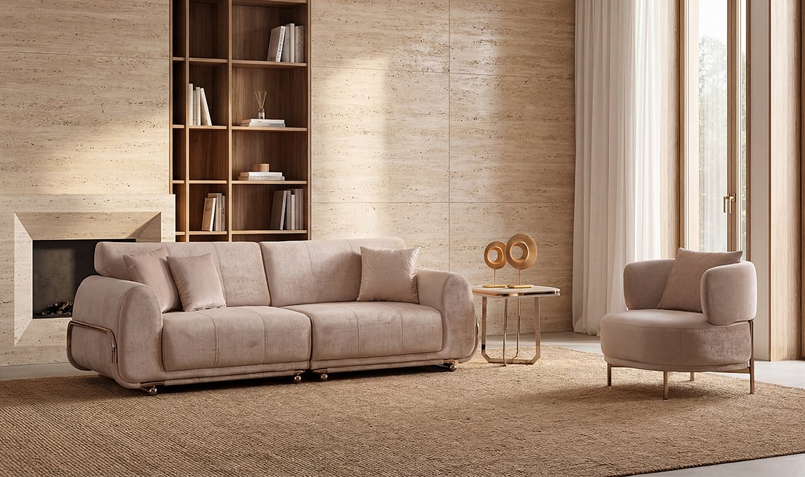 Medusa Home Mobilya - San Juan Luxury Üçlü Koltuk