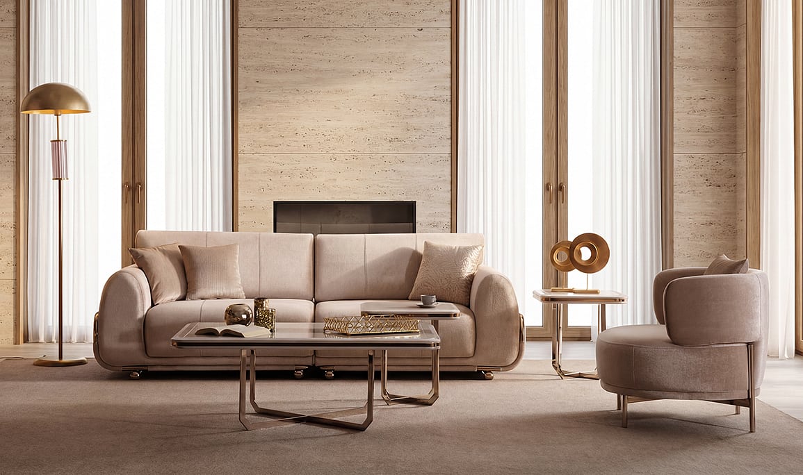 Medusa Home Mobilya - San Juan Luxury Üçlü Koltuk