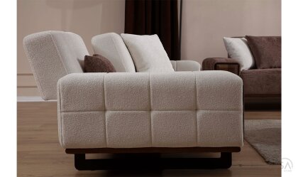 Medusa Home Mobilya - Sandro Beyaz Üçlü Koltuk