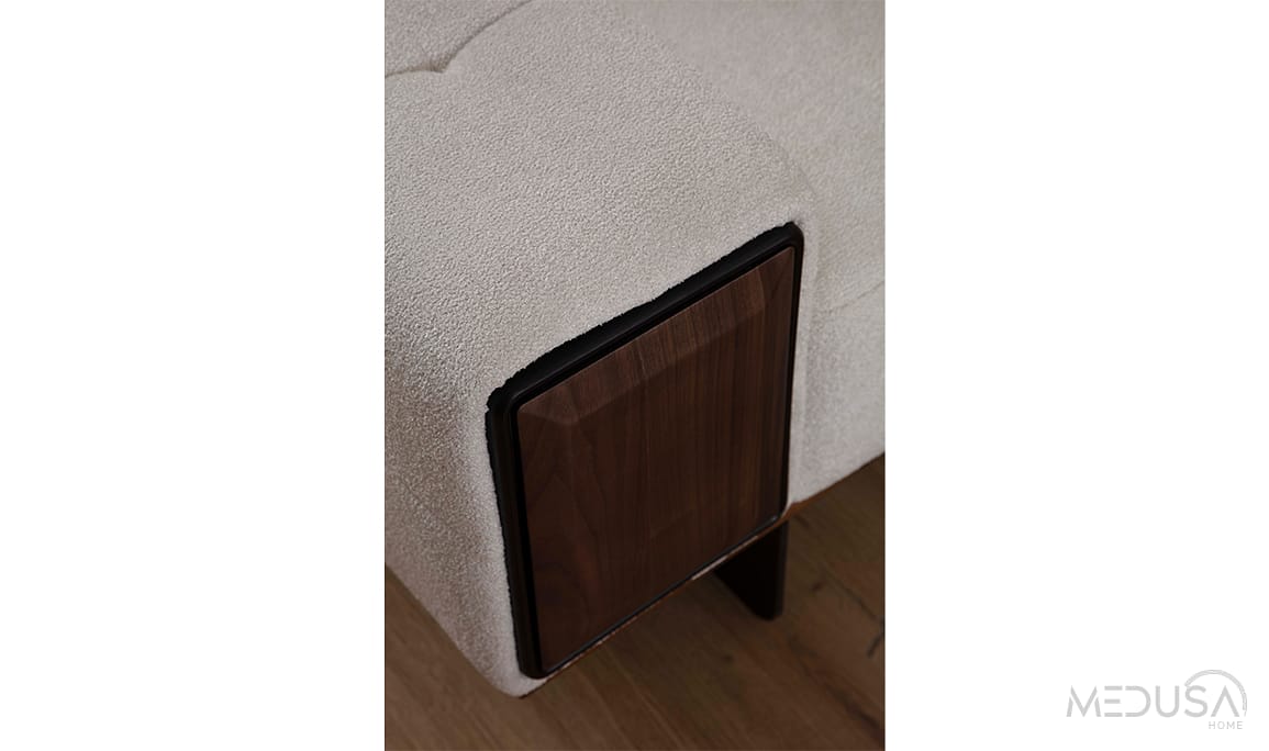 Medusa Home Mobilya - Sandro Beyaz Üçlü Koltuk