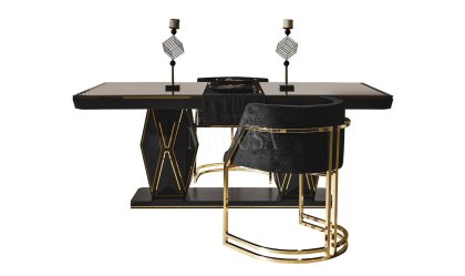Medusa Home Mobilya - Sanremo Siyah Yemek Masası