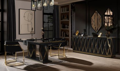 Medusa Home - Sanremo Siyah Yemek Odası Medusa Home - Sanremo Siyah Yemek Odası