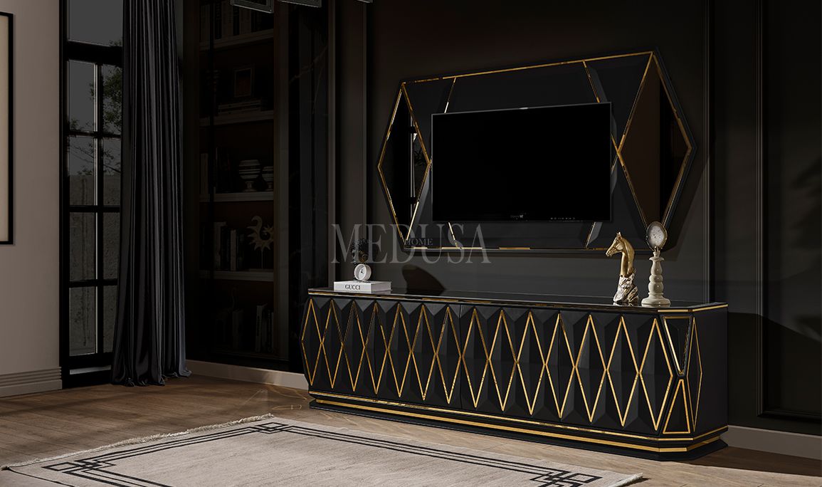 Medusa Home Mobilya - Sanremo Siyah Yemek Odası