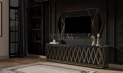 Medusa Home Mobilya - Sanremo Siyah Yemek Odası