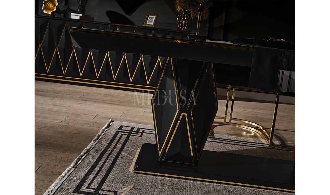 Medusa Home Mobilya - Sanremo Siyah Yemek Odası